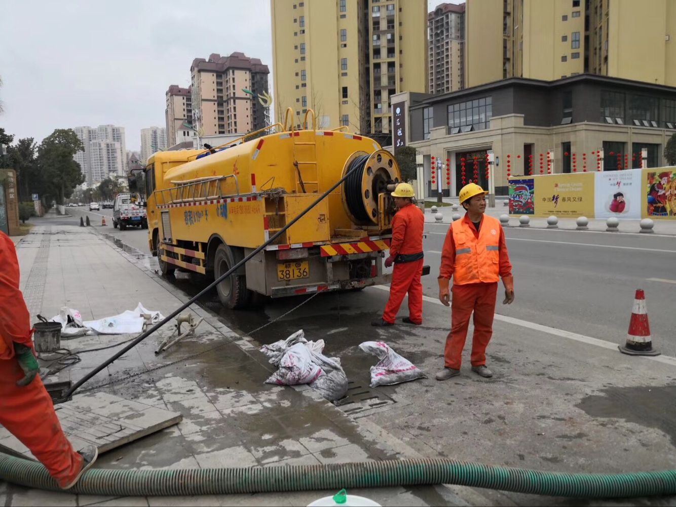 绥芬河排污管道清淤-管道清洗